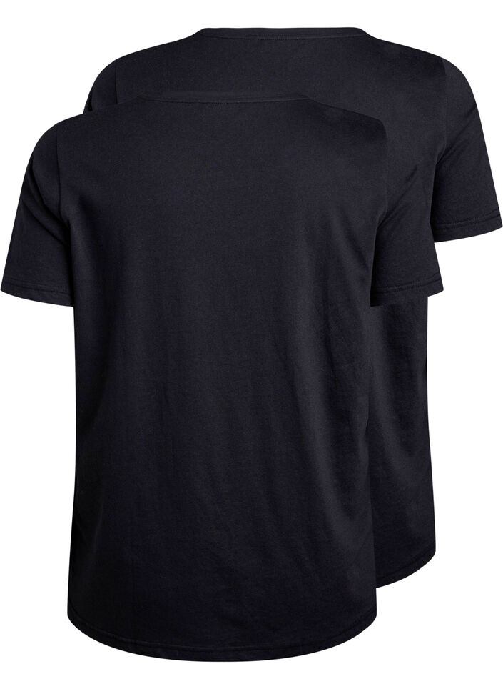 FLASH - 2er-Pack T-Shirts mit Rundhalsausschnitt, Black/Black, Packshot image number 1