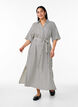 Kn&ouml;chellanges Hemdblusenkleid mit Bindeg&uuml;rtel und Streifen, Schwarz, Model image number 0