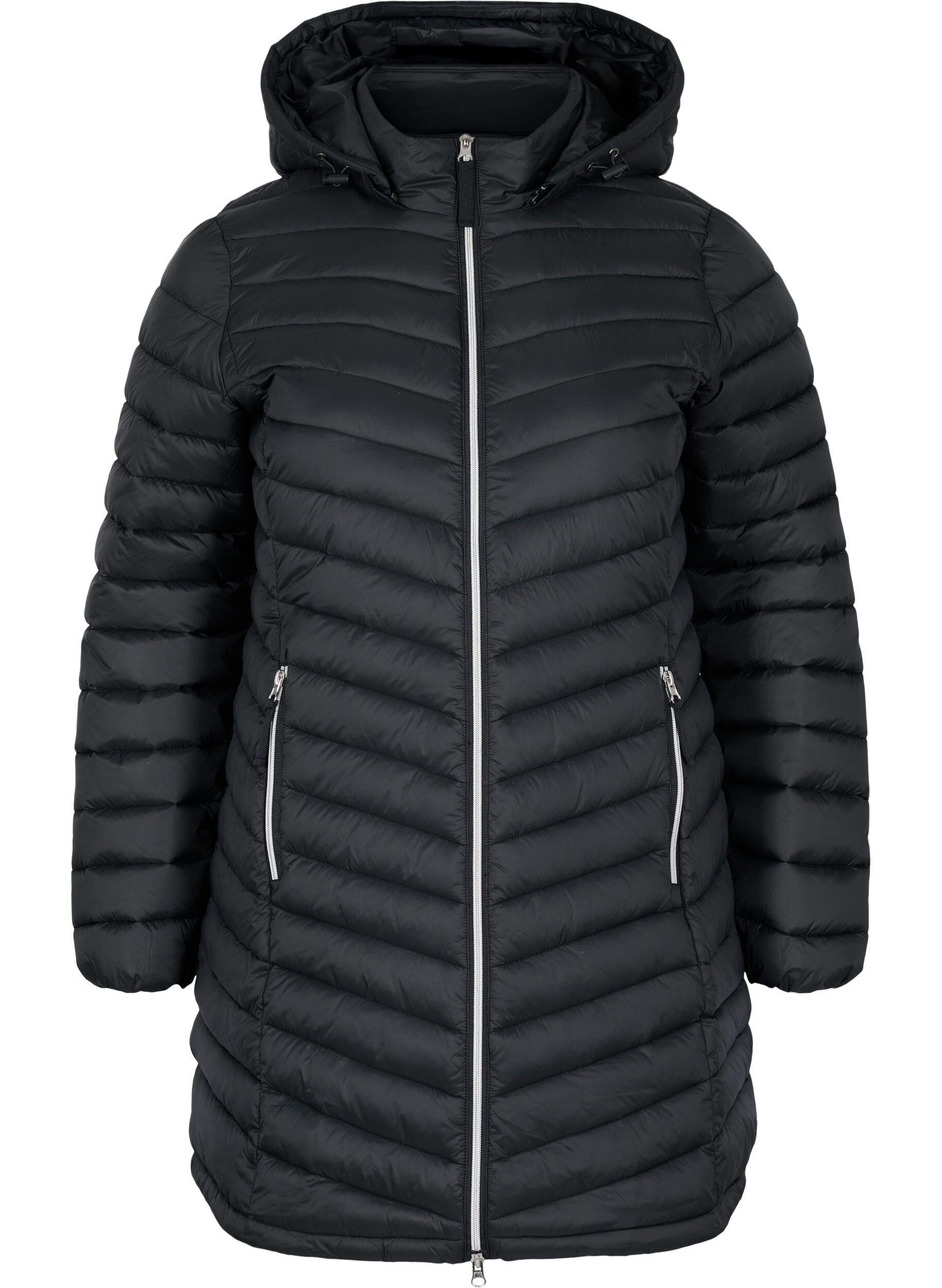Leichte Jacke mit Taschen und abnehmbarer Kapuze