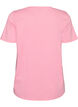 T-Shirt aus Baumwolle mit Frontprint, Pink, Packshot image number 1