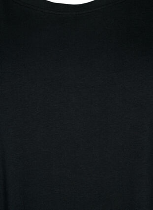 Baumwollkleid mit kurzen Ärmeln, Black, Packshot image number 2