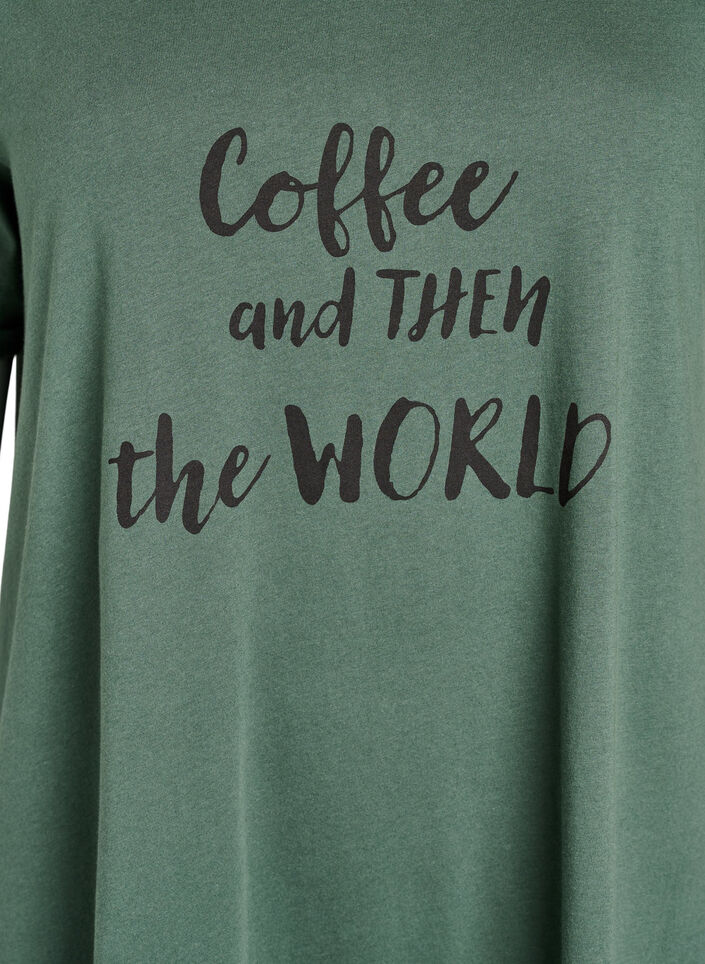 Kurz&auml;rmeliges Nachthemd aus Bio-Baumwolle, Gr&uuml;n, Packshot image number 2