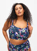 Bedrucktes Bikini-Top mit verstellbaren Trägern, Deep Palm AOP, Model image number 0
