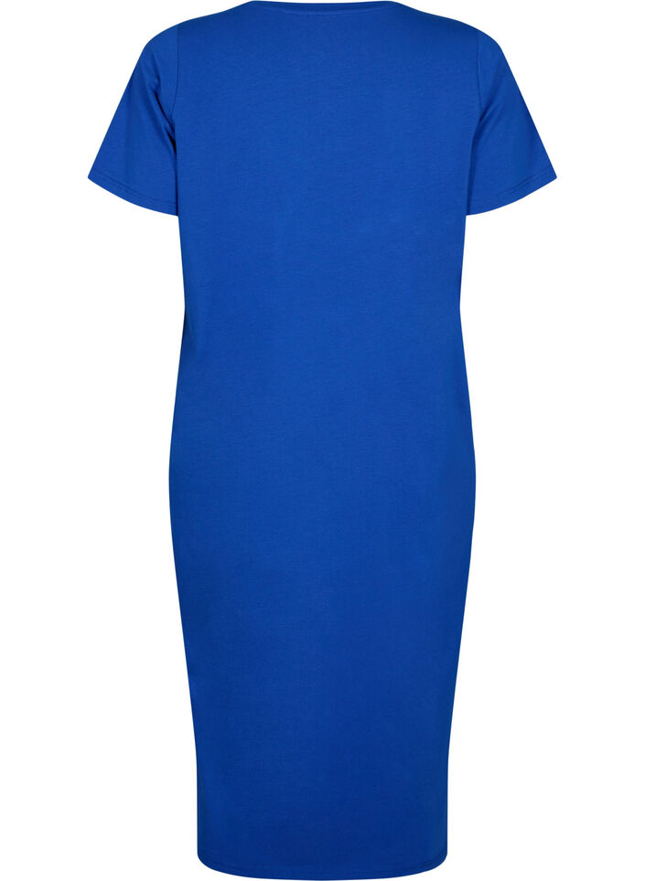 Kurzärmeliges Baumwollkleid mit Schlitz, Surf the web, Packshot image number 1