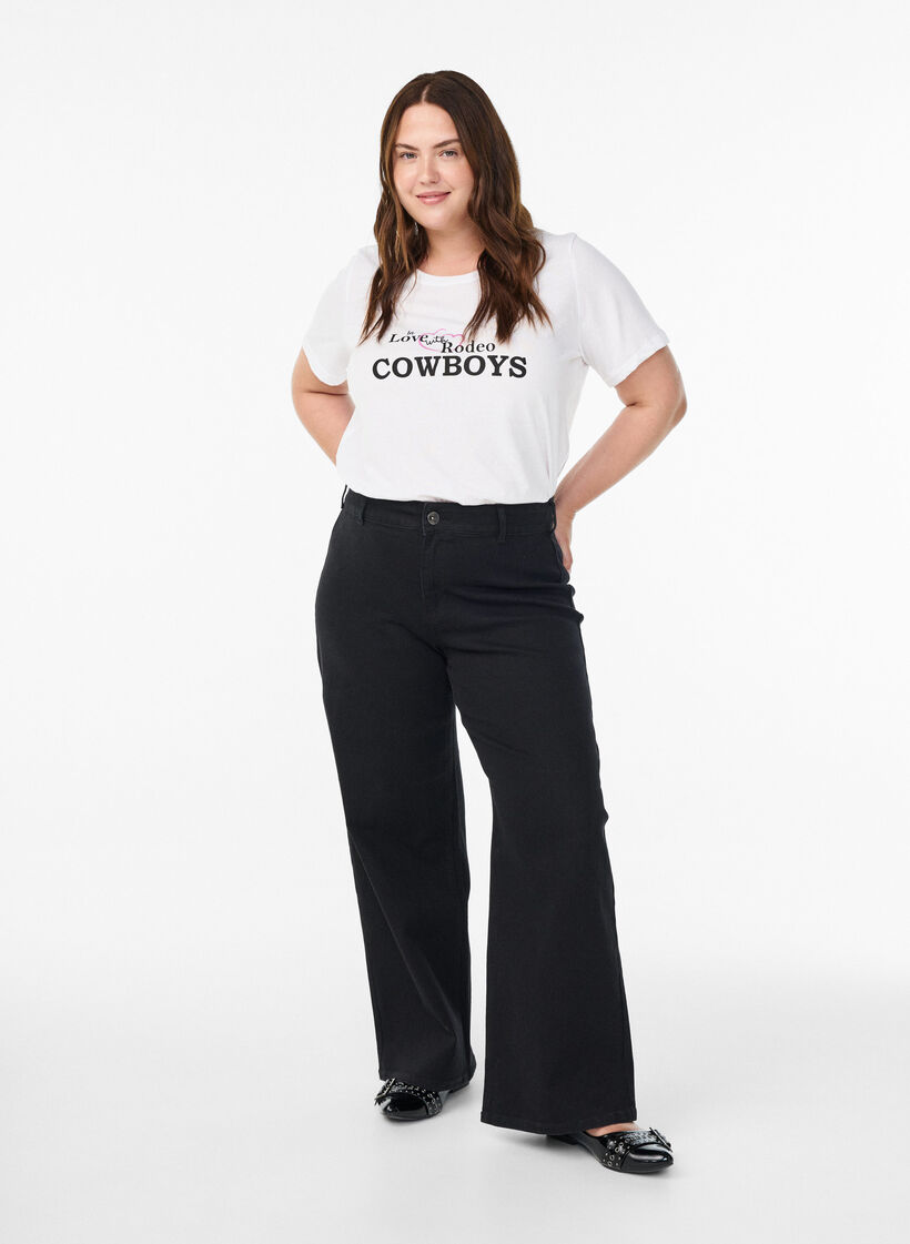 FLASH - T-Shirt mit Print., Wei&szlig;, Model image number 1