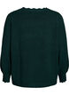 Strickbluse mit Wellenkante, Gr&uuml;n, Packshot image number 1