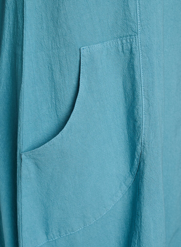 Kurzarm Kleid aus Baumwolle, Blau, Packshot image number 3