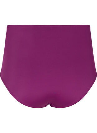 Hochtailliertes Bikini-Unterteil mit Rüschen, Dark Purple, Packshot image number 1