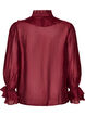 Viskosebluse mit R&uuml;schen und langen &Auml;rmeln, Rot, Packshot image number 1