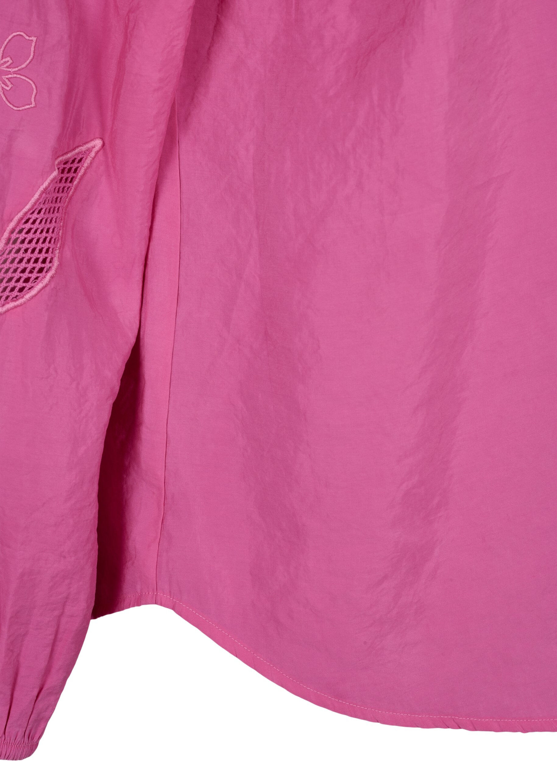 Zizzi Bluse aus TENCEL&trade;-Modal mit gestickten Details, Phlox Pink, Packshot image number 4