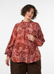 Bluse aus Viskose mit Paisley-Print und R&uuml;schen, Orange, Model image number 0