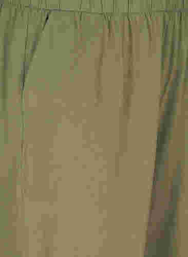 Cropped Hose aus Baumwolle, Deep Lichen Green, Packshot image number 2