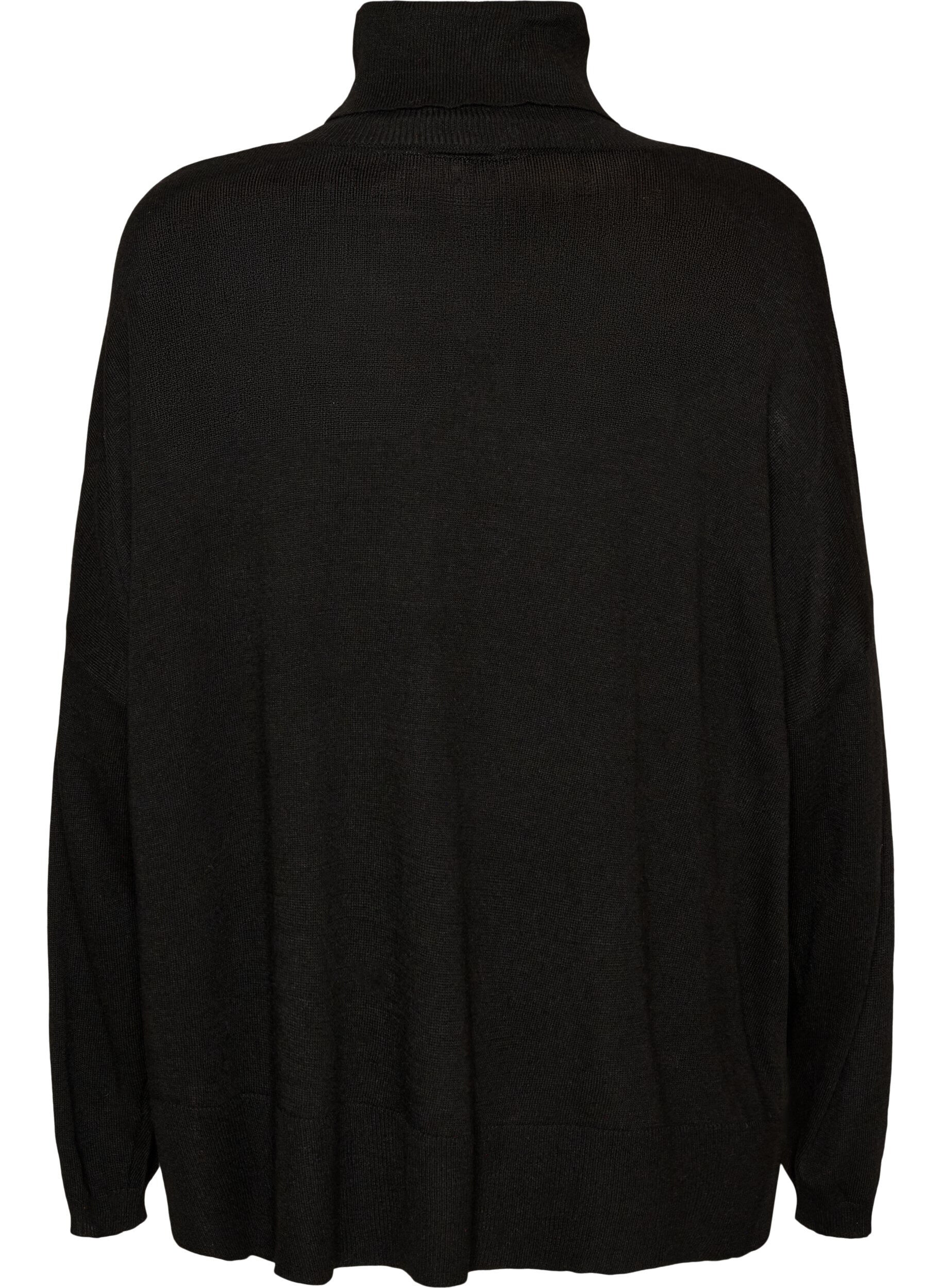 ZizziRollkragenpullover mit lockerer Passform, Schwarz, Packshot image number 1