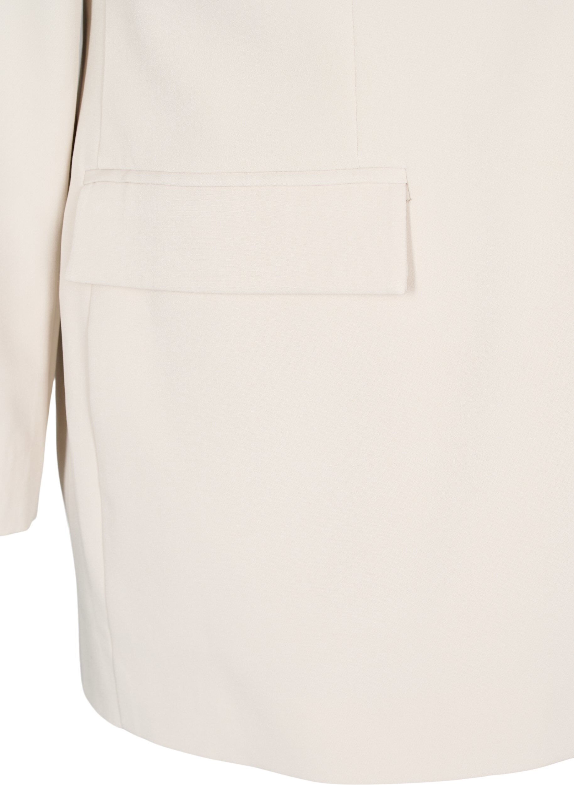 Zizzi Klassischer Blazer mit Knopfverschluss, Beige, Packshot image number 3