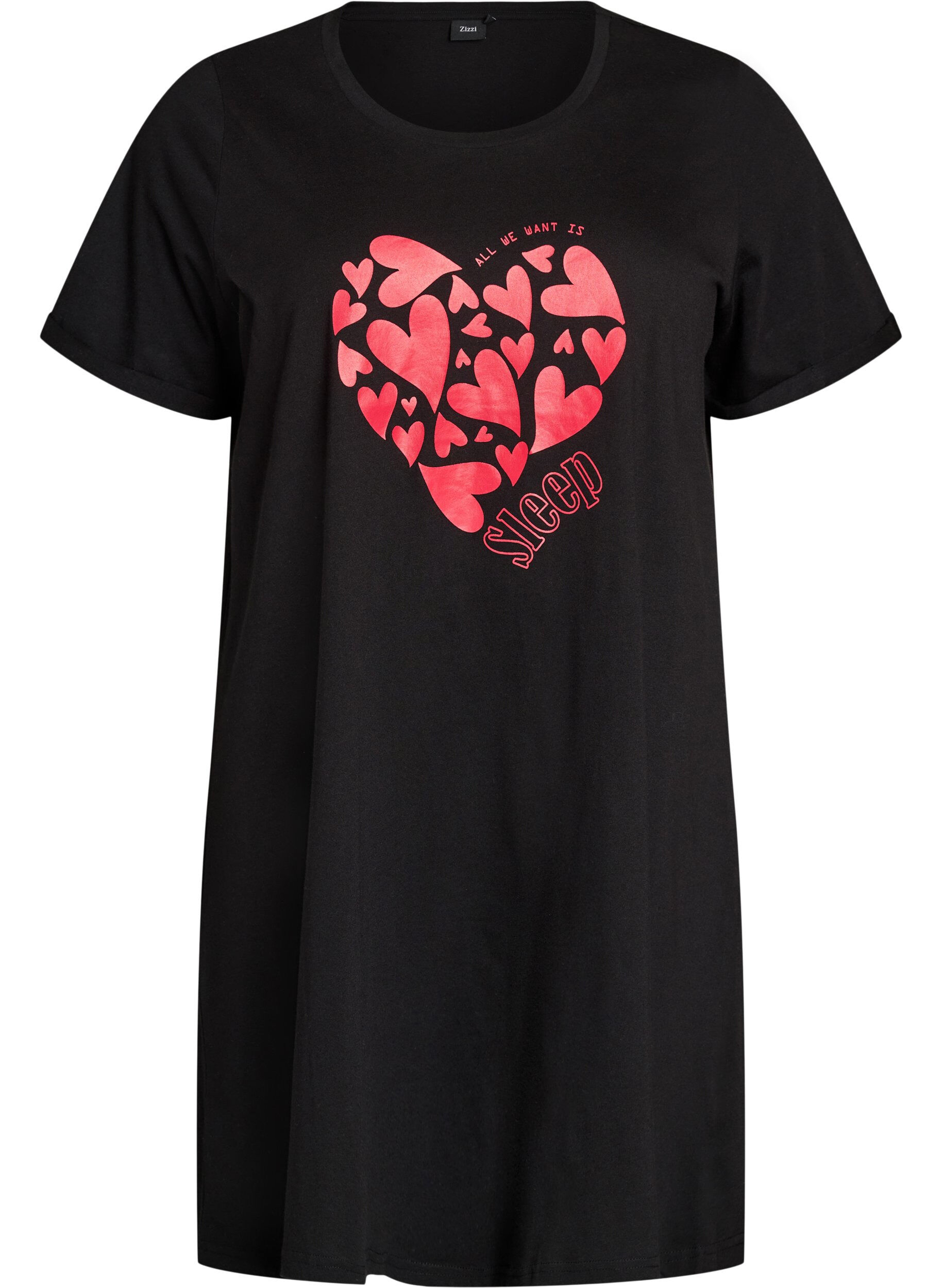 Kurz&auml;rmeliges Nachthemd aus Bio-Baumwolle