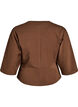 Peplum-Bluse mit ellenbogenlangen &Auml;rmeln, Braun, Packshot image number 1