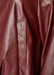 Bomberjacke aus Kunstleder mit Tunnelzug am Saum, Braun, Packshot image number 3