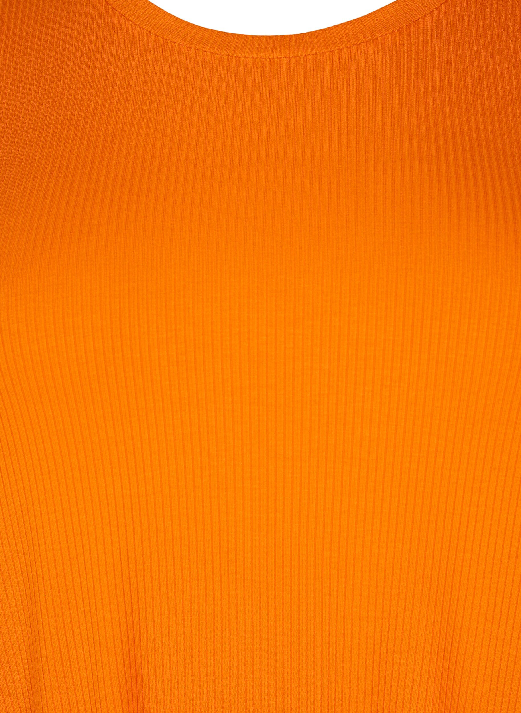 Zizzi T-Shirt aus Viskose mit Rippstruktur, Exuberance, Packshot image number 2