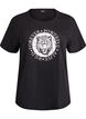 T-Shirt mit Print, Schwarz, Packshot image number 0