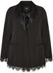 Blazer mit Spitzenbesatz, Schwarz, Packshot image number 0