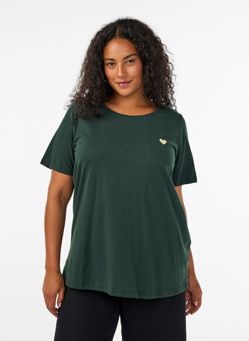 T-Shirt mit Print, Gr&uuml;n, Model image number 0