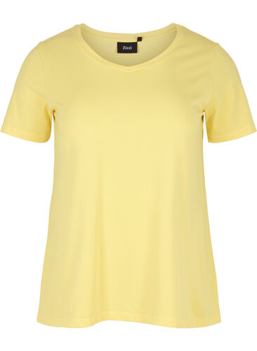 Basic T-Shirt, Yellow Cream, Packshot image number 0