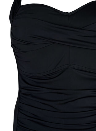 Gepolsterter Badeanzug mit Drapierungen, Black, Packshot image number 2