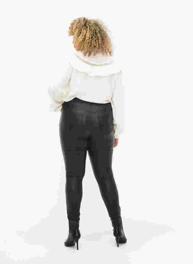 Coated Amy Jeans , Black coated, Model image number 2