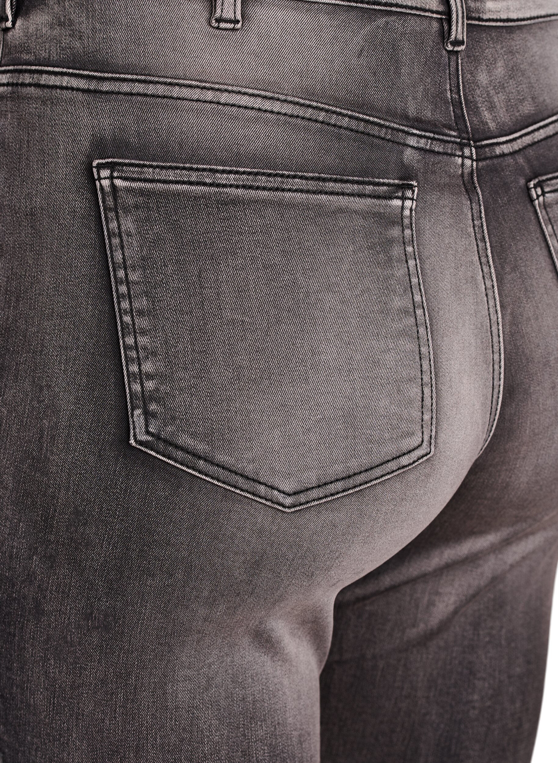 Zizzi Hoch taillierte super Slim Amy Jeans, Grau, Packshot image number 3