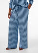 Gestreifte Schlafanzughose mit hoher Taille und weiten Beinen, Blau, Model image number 2