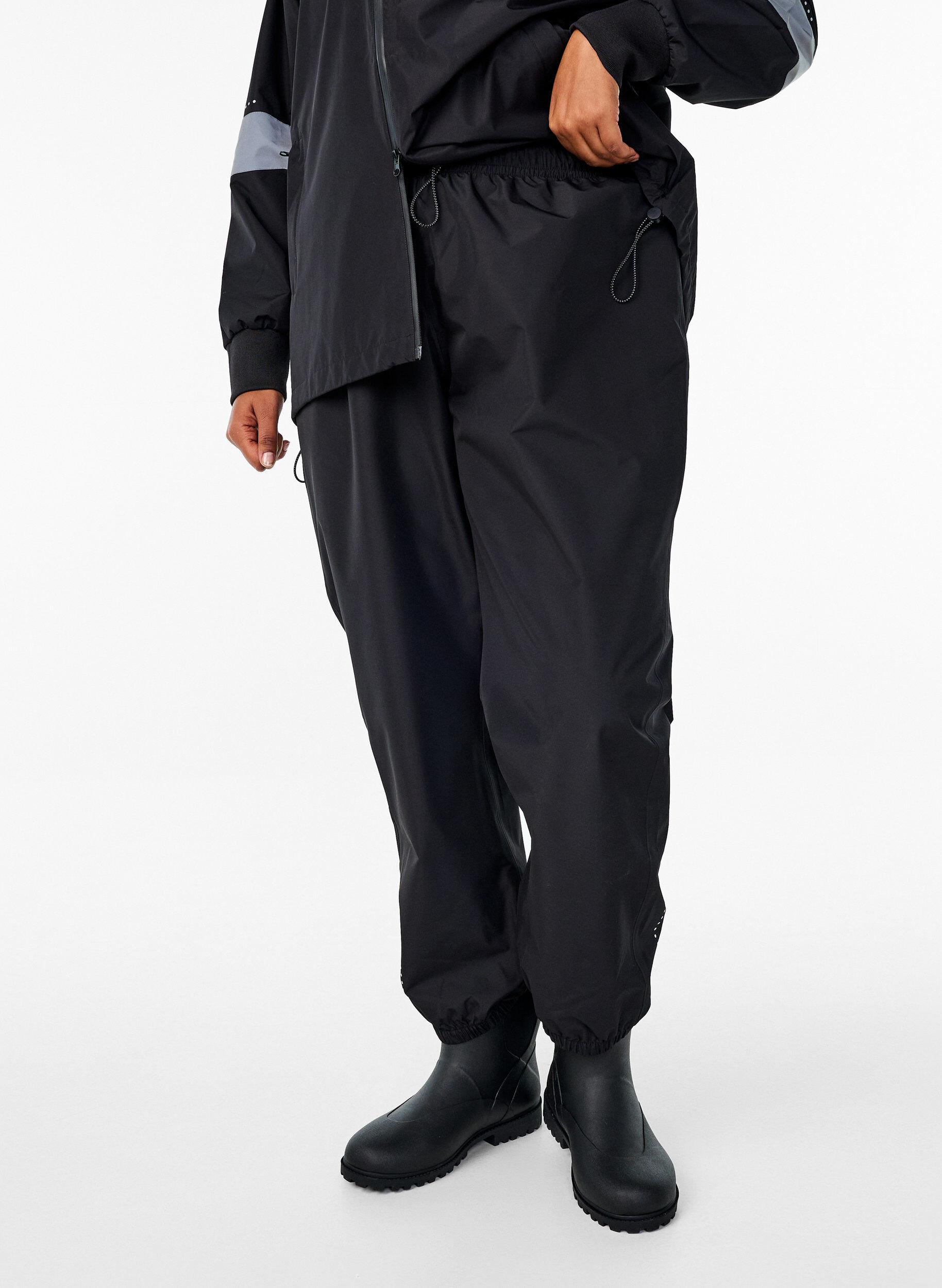 Zizzi Regenhose mit Reflektoren, Schwarz, Model image number 3