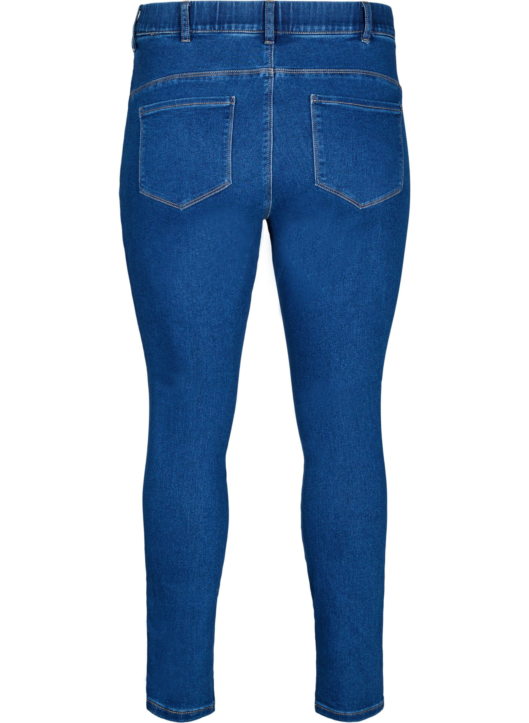 Zizzi Jeggings mit hoher Taille, Blau, Packshot image number 1