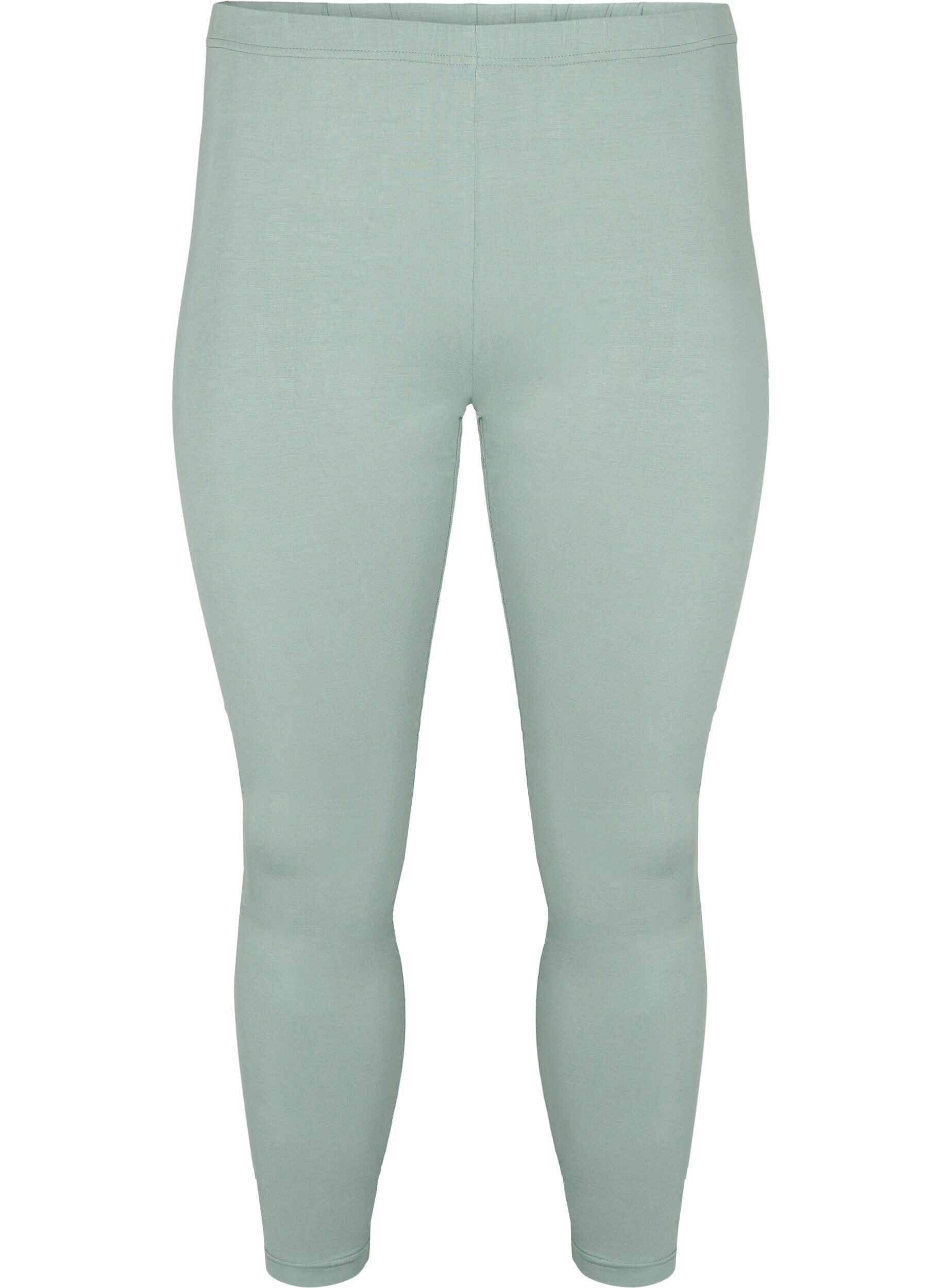 Zizzi Basic-Leggings aus Viskose, Gr&uuml;n, Packshot image number 0