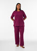 Strukturierte Bluse mit ellenbogenlangen &Auml;rmeln, Rot, Model image number 1
