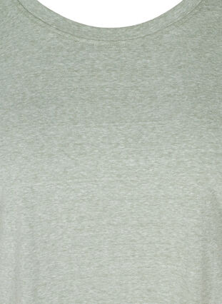 Meliertes T-Shirt aus Baumwolle, Chinois Green Mel., Packshot image number 2