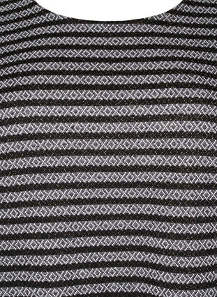  Rundhalsbluse mit Streifenmuster, Black Stripe, Packshot image number 2