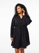 Knielanges Kleid mit Bindegürtel, Schwarz, Model image number 0