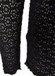 Bluse mit Lochmuster und langen &Auml;rmeln, Schwarz, Packshot image number 3