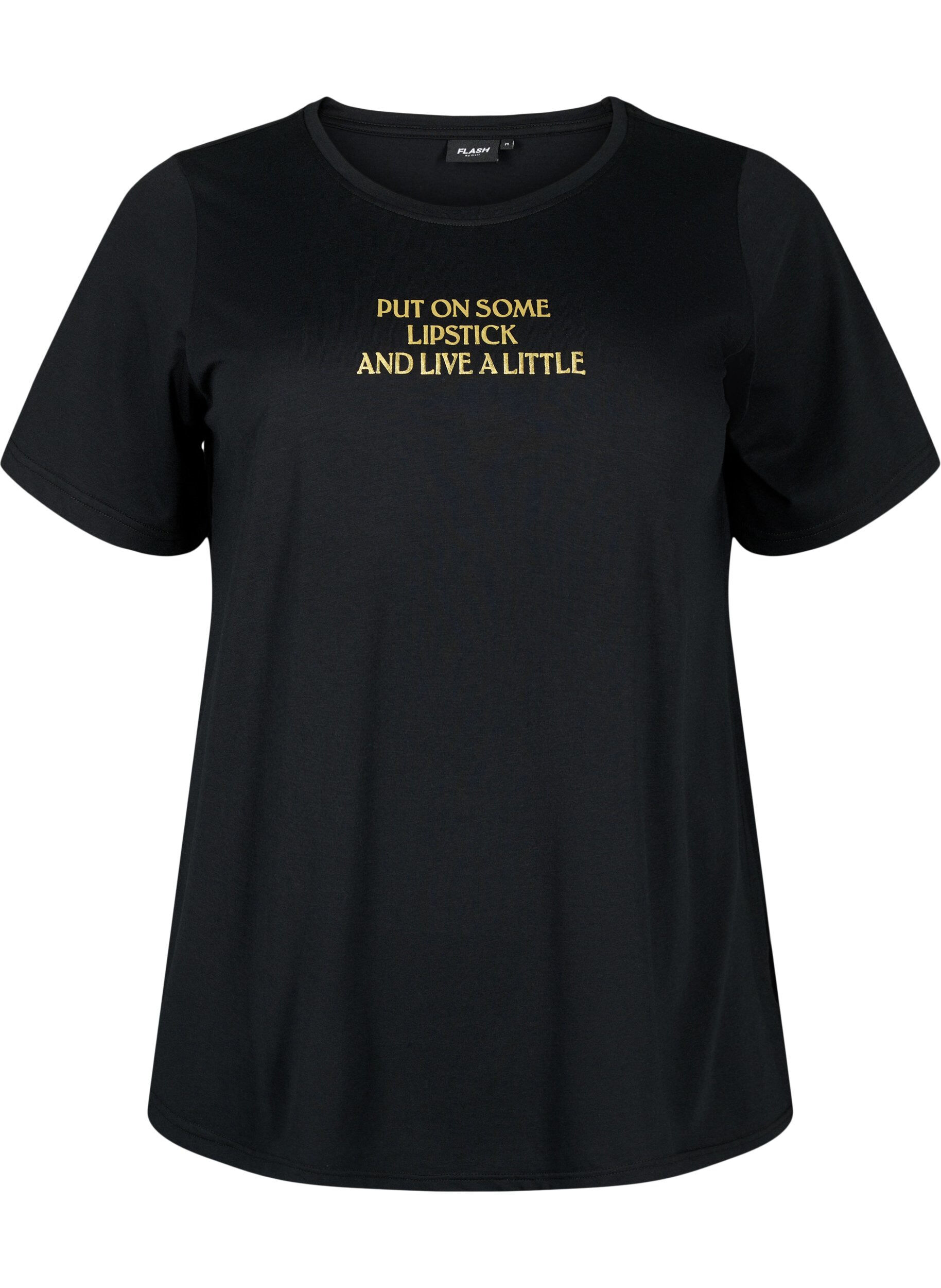 Zizzi FLASH - T-Shirt mit Motiv, Black Lips, Packshot image number 0