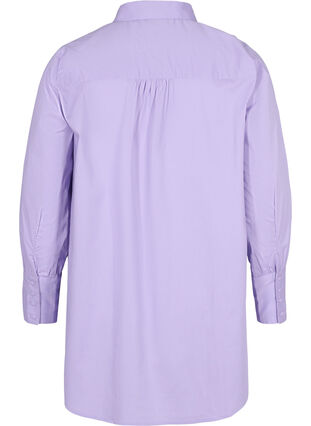 Langarm-Hemdbluse mit hohen Manschetten, Lavender, Packshot image number 1