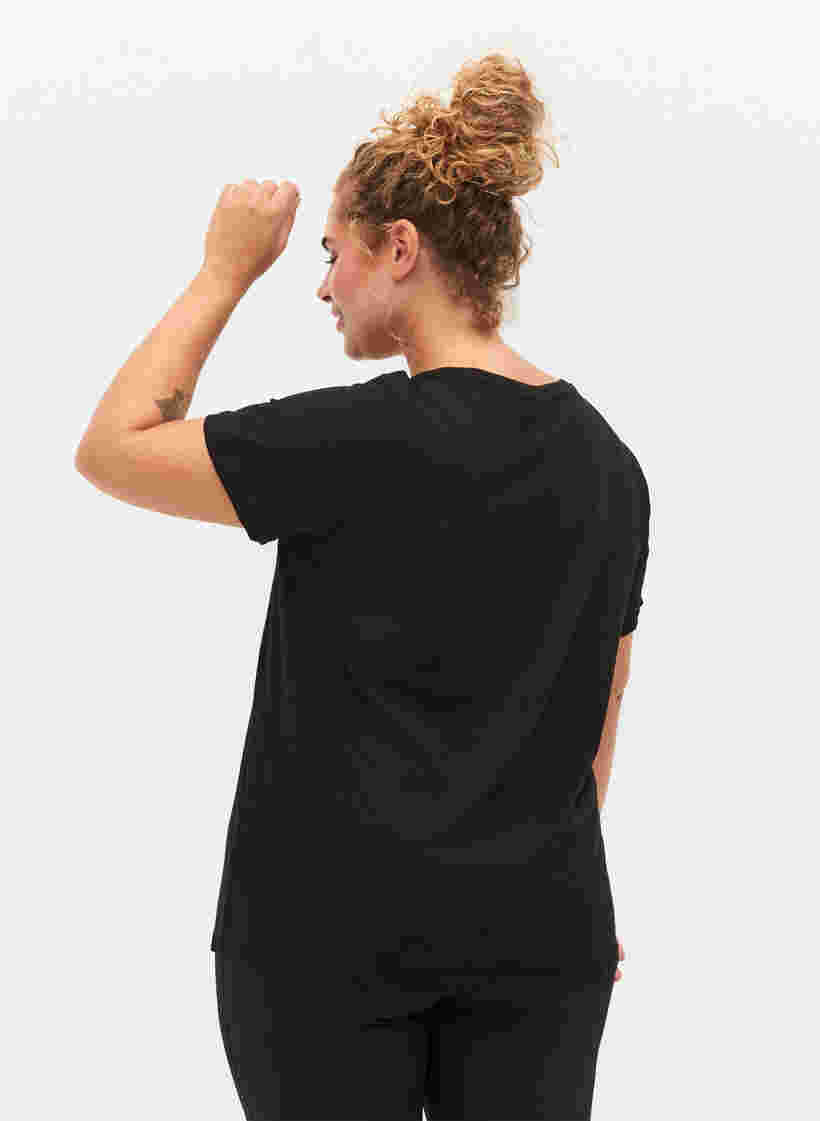 Trainings-T-Shirt mit Print, Black Don't Quit , Model image number 1