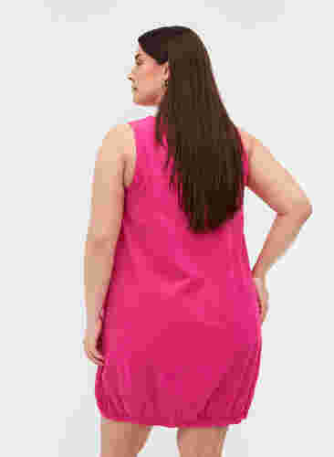 Ärmelloses Kleid aus Baumwolle, Fuchsia Purple, Model image number 1
