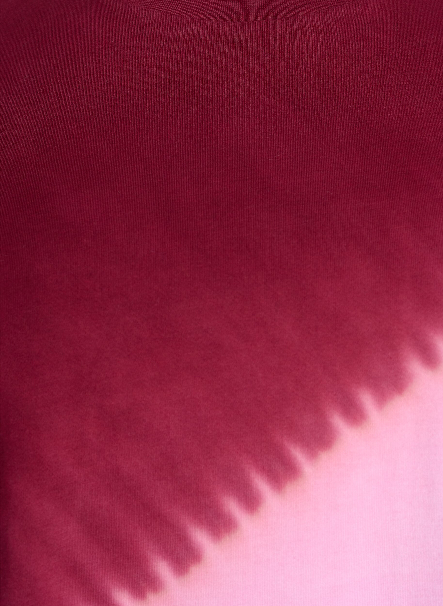 Zizzi Dip-Dye-T-Shirt aus Bio-Baumwolle, Rot, Packshot image number 2