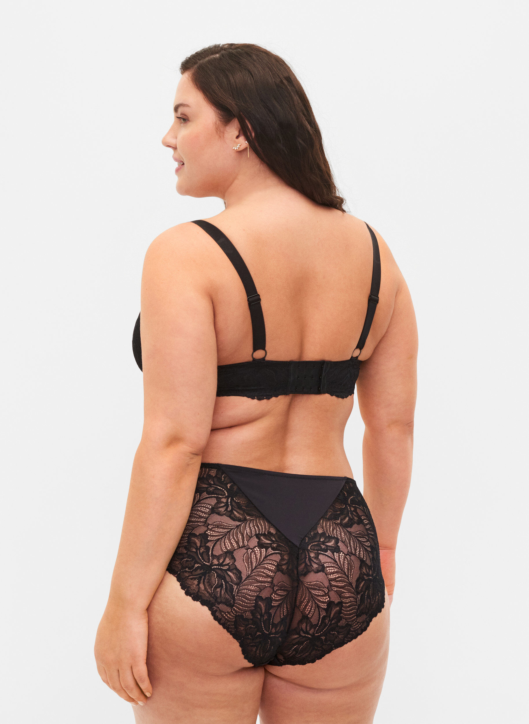 Zizzi Support the breasts &ndash; Slip mit Spitze, Black, Model image number 1