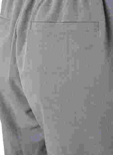Graue melierte Hose mit elastischem Bund, Medium Grey Melange, Packshot image number 3