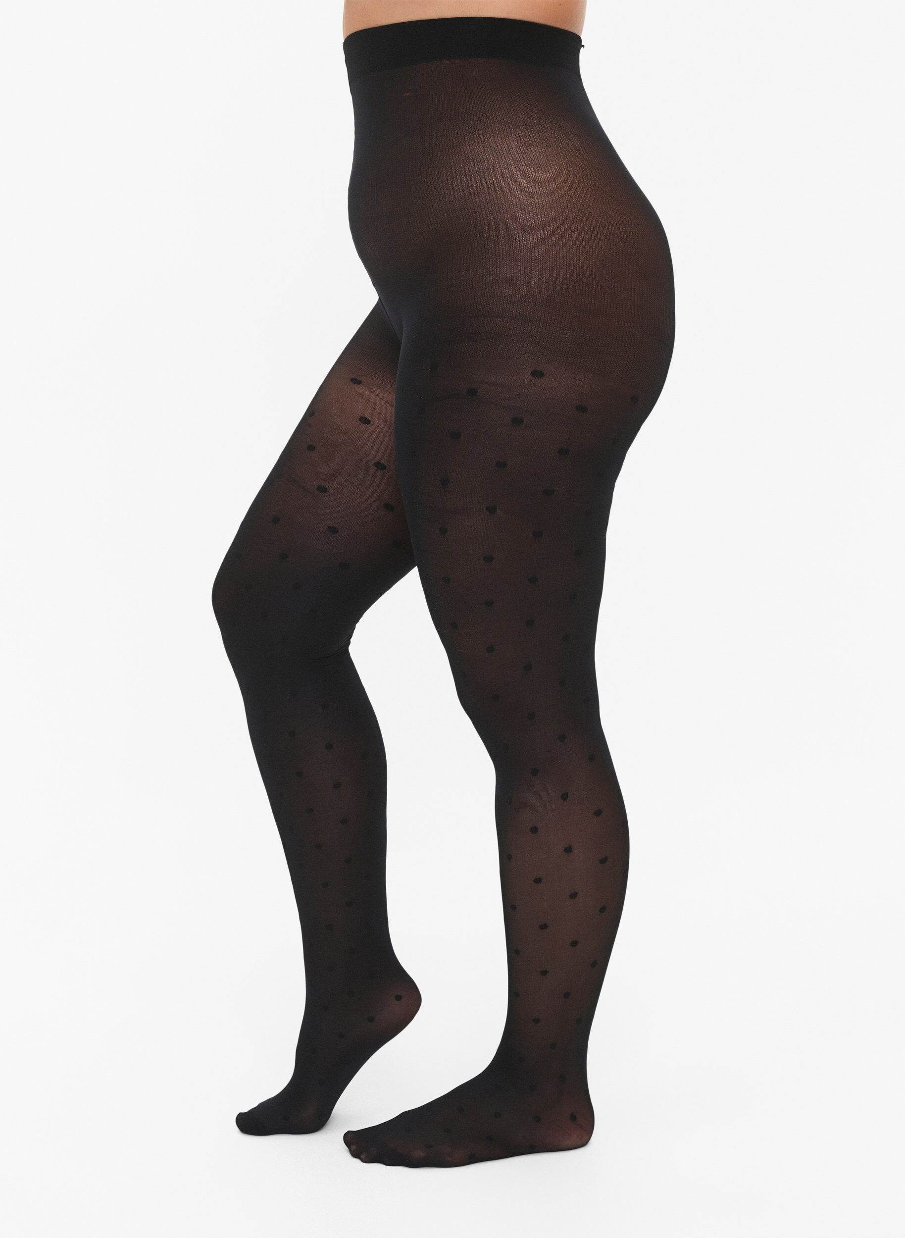Strumpfhose in 40 Denier mit Punkten, Schwarz, Model