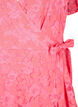Wickelkleid mit Spitze und kurzen Ärmeln, Pink Carnation, Packshot image number 2