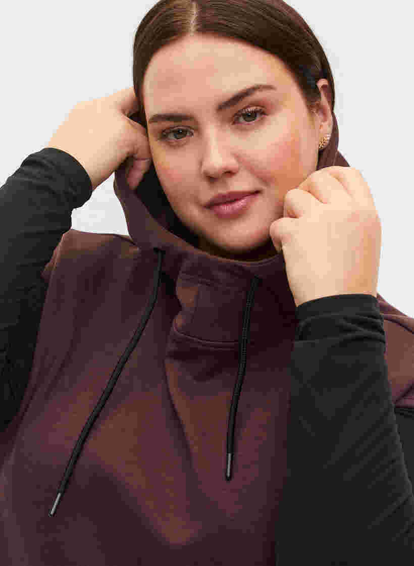 Kurzärmeliges Sweatshirt mit Kapuze, Brown Red Ass, Model image number 2