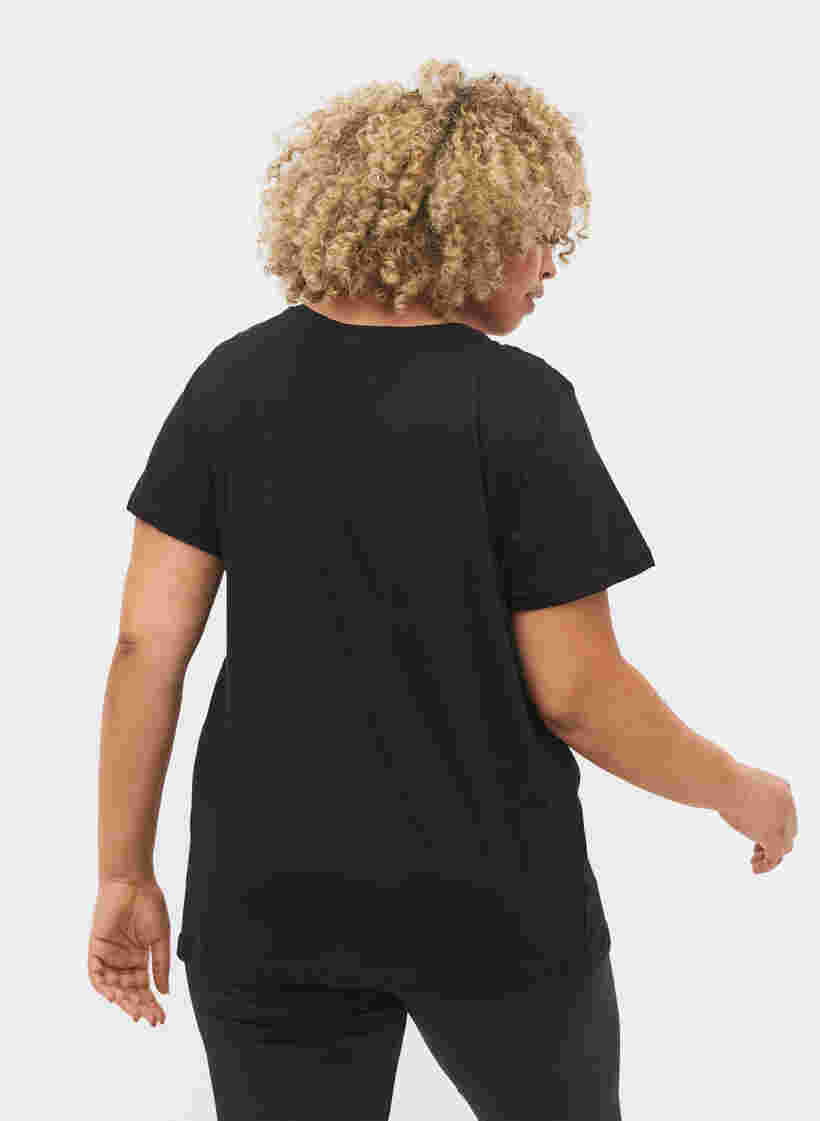 Trainings-T-Shirt mit Print, Black gold foil logo, Model image number 1