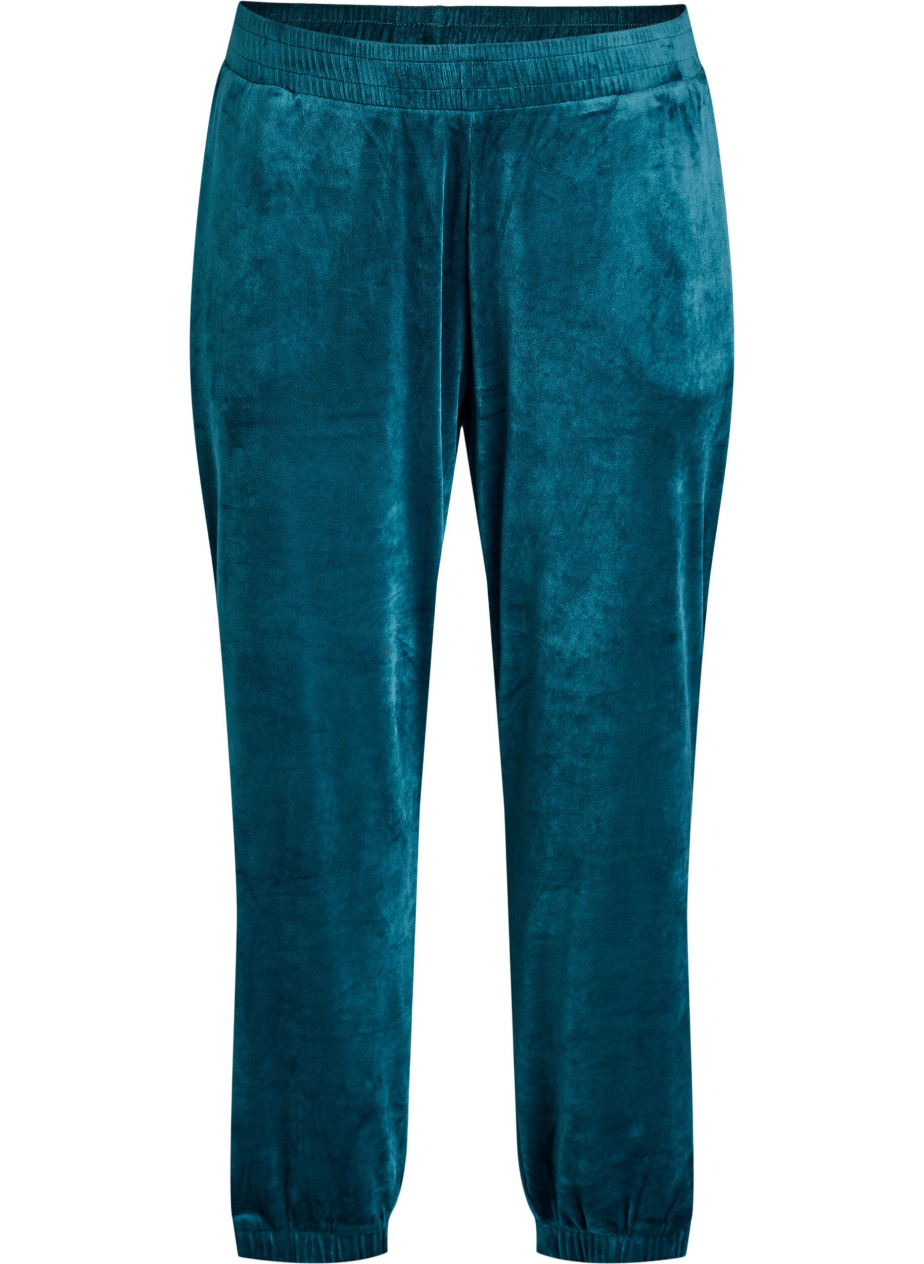 ZizziLockere Samt-Hose, Gr&uuml;n, Packshot image number 0